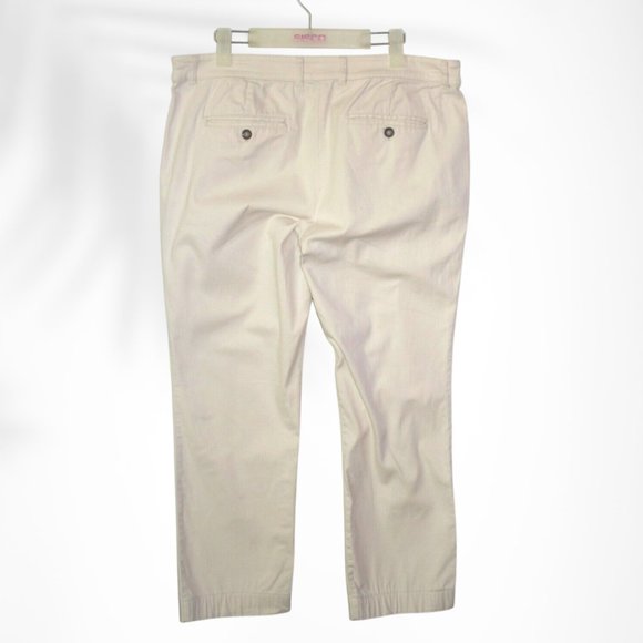 Sussan Trouser Straight Pants Size 14 Creme Mid Rise Stretch Work Wear - Picture 2 of 10